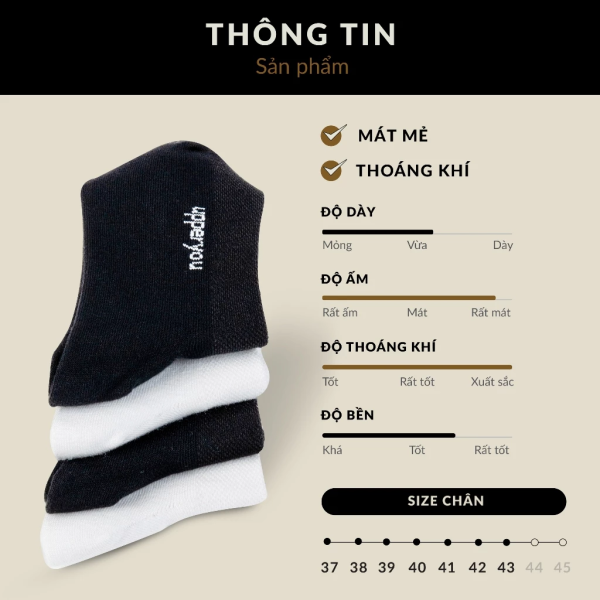 Tất Vớ Nam Nữ Cổ Trung Dệt Lưới Bamboo Sợi Tre UPPER YOU Êm Ái Mềm Mại Thoáng Khí Khử Mùi - BSF3002 - Hình ảnh 3