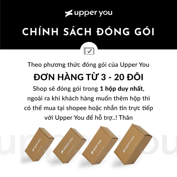 Tất Vớ Nữ Cổ Trung UPPER YOU Cotton Tự Nhiên Êm Ái Dày Dặn Thoáng Khí Khử Mùi - BSF3001 - Hình ảnh 3
