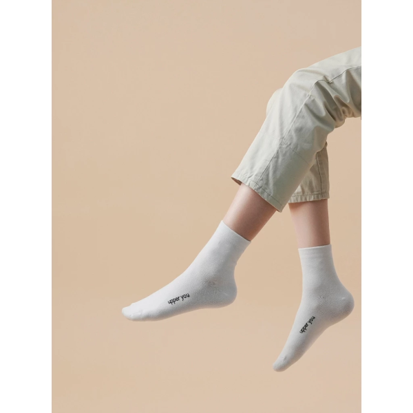 Tất Vớ Nữ Cổ Trung UPPER YOU Cotton Tự Nhiên Êm Ái Dày Dặn Thoáng Khí Khử Mùi - BSF3001 - Hình ảnh 6