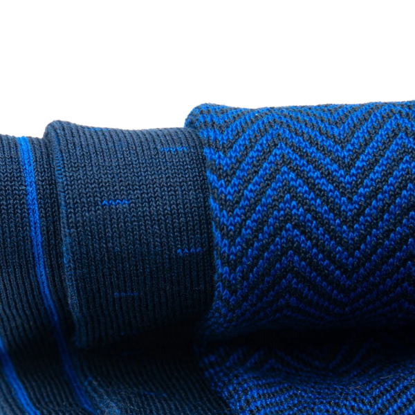Tất Vớ Giày Tây Premium Cao Cấp UPPER YOU Mercerized Cotton Họa Tiết Màu Xanh Royal Blue Mềm Mại Thấm Hút - PMM4002 - Hình ảnh 2