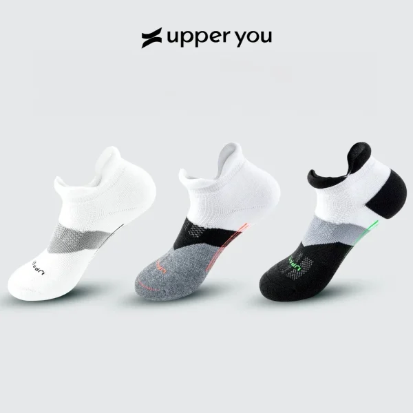Tất Vớ Thể Thao Nam Cổ Ngắn UPPER YOU Max Cushion Dày Dặn Êm Ái Thoáng Khí Ma Sát Tốt - SPM2001