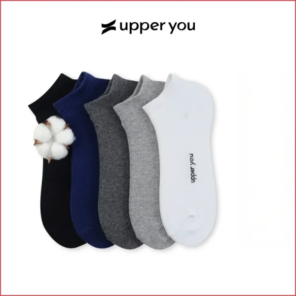 Tất Vớ Nam Cổ Ngắn UPPER YOU Cotton Tự Nhiên Êm Ái Dày Dặn Thoáng Khí Khử Mùi Extra Soft - BSM2001